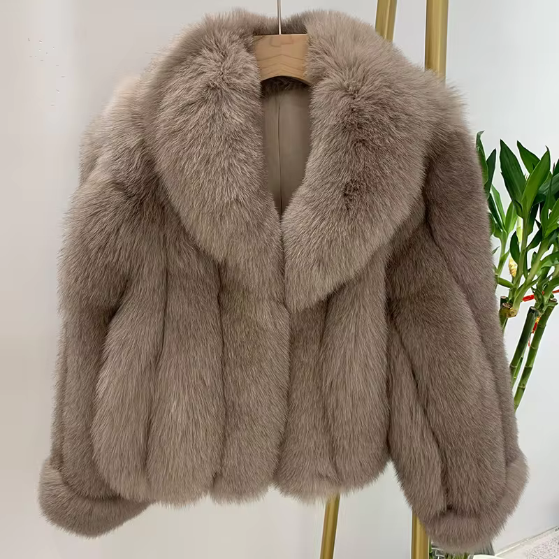 Winter Luxury Big Collar Real Fur Jacket - WGLUVF