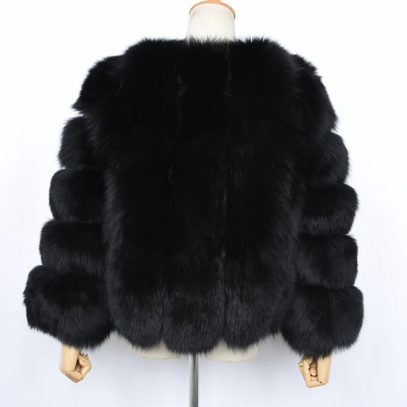 Diagonal sorting fox women's coat - WGLUVF