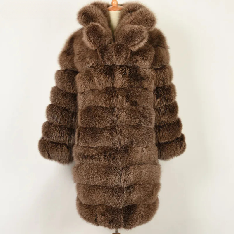 Luxury fox fur long coat - WGLUVF