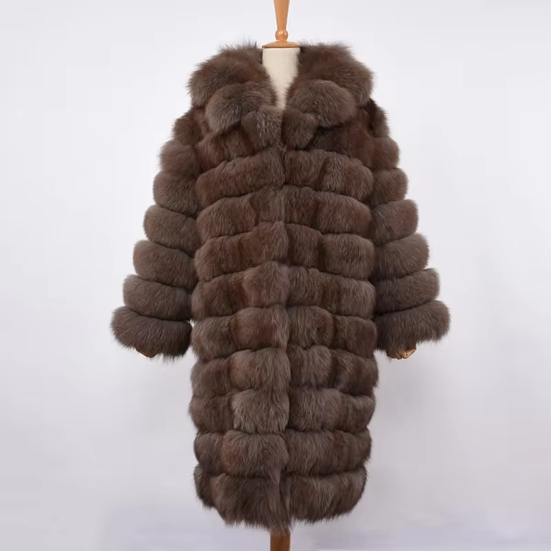 Luxury fox fur long coat - WGLUVF