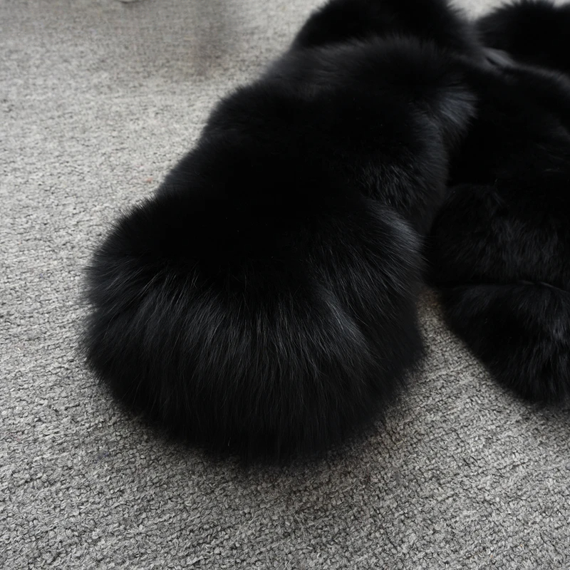 Diagonal sorting fox women's coat - WGLUVF