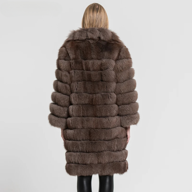 Luxury fox fur long coat - WGLUVF