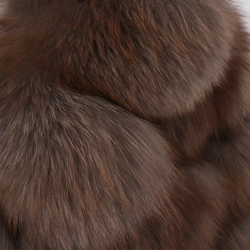 Luxury fox fur long coat - WGLUVF