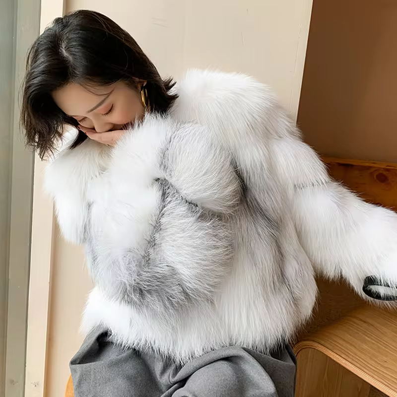 Cross Fox Leather Jacket Thick Warm Coat - WGLUVF