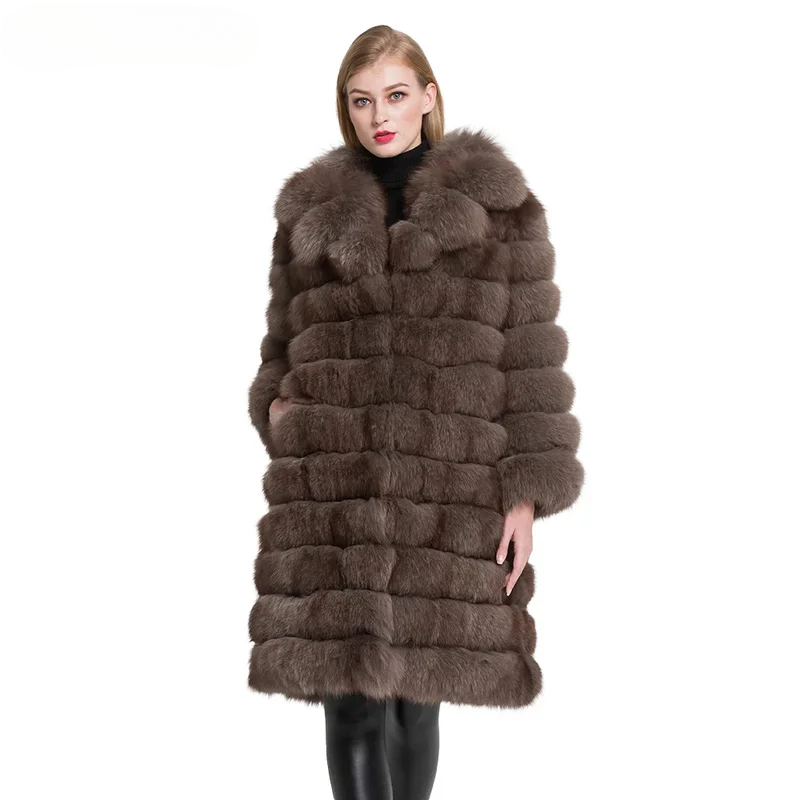 Luxury fox fur long coat - WGLUVF