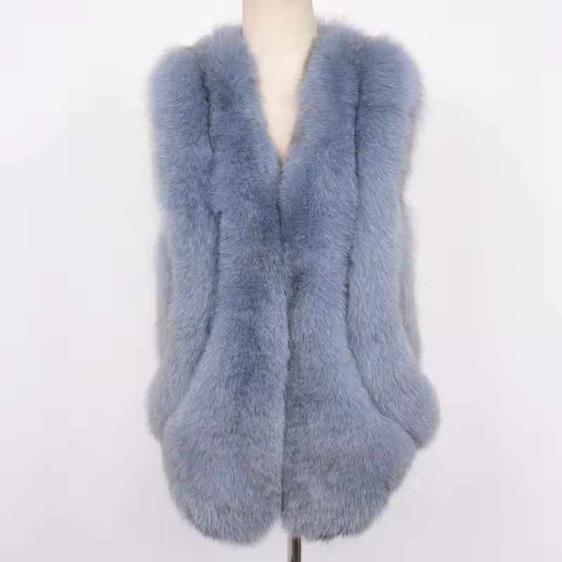 Princess Series - Short Butterfly Princess Fox Fur Vest - WGLUVF