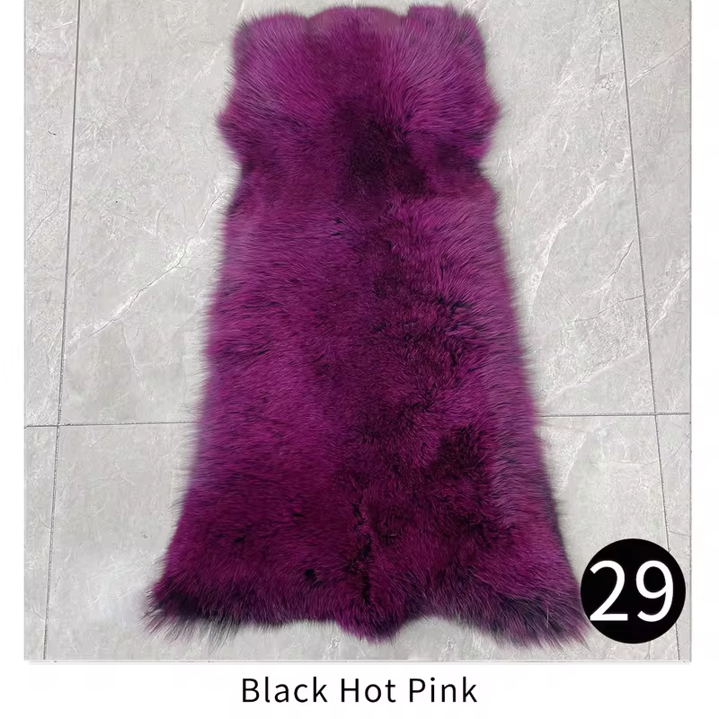 Fashion Natural Red Fox Fur Coat Women Warm Thick Big Shawl Fur Collar Coat - WGLUVF