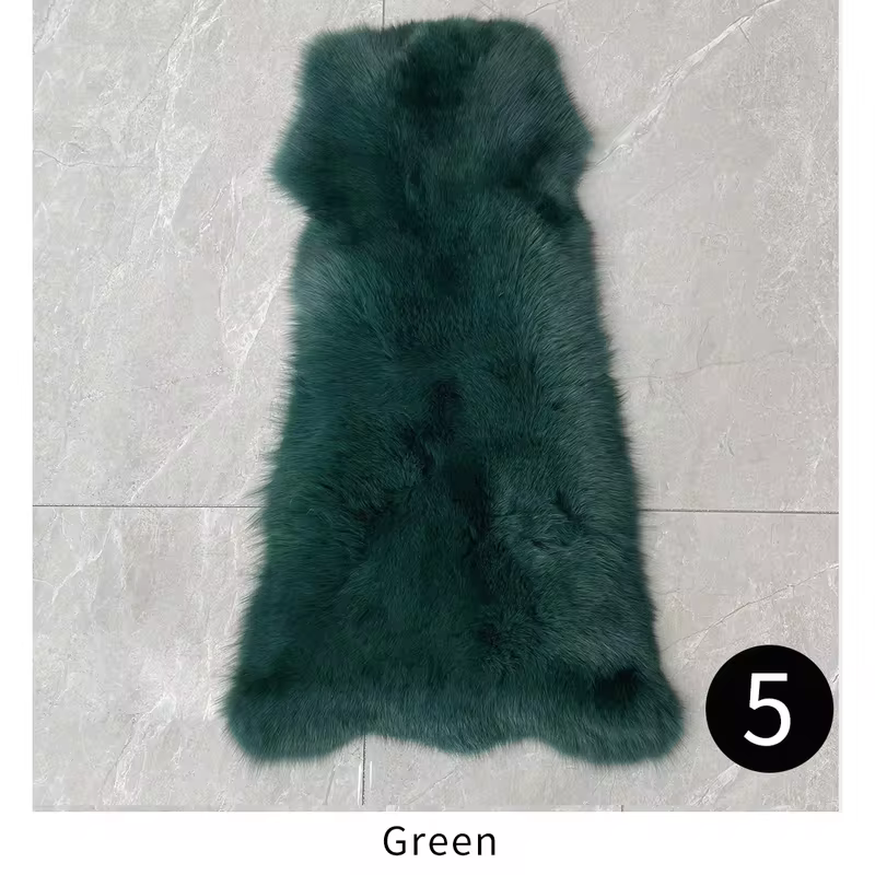 Fashion Natural Red Fox Fur Coat Women Warm Thick Big Shawl Fur Collar Coat - WGLUVF