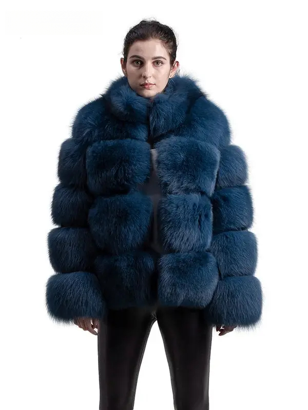 Bread block fox - stand collar fox coats - WGLUVF