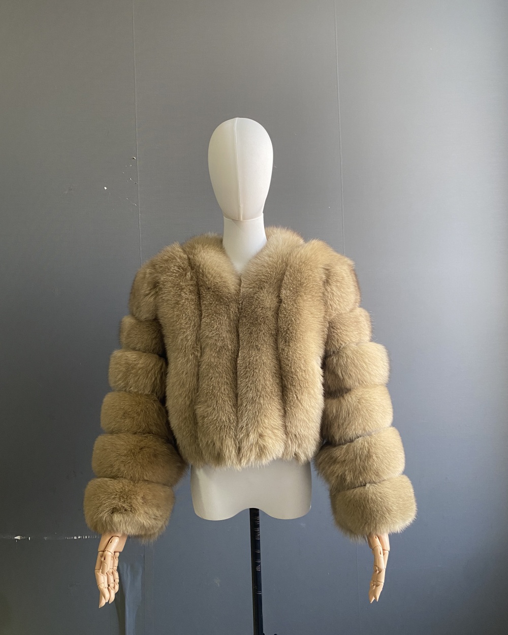 Fox fur vertical women's fur jacket jacket - WGLUVF