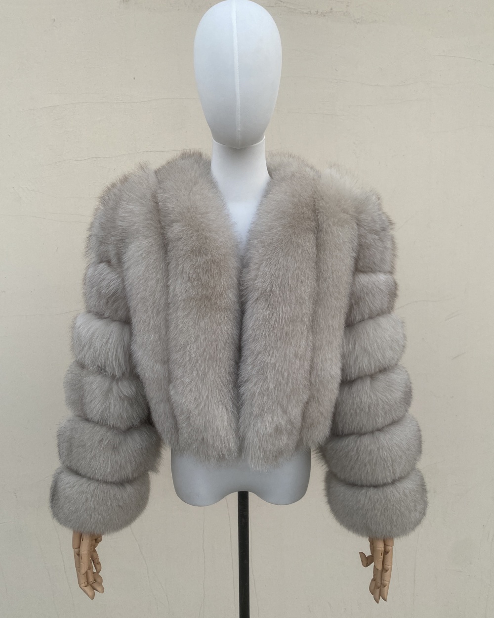 Fox fur vertical women's fur jacket jacket - WGLUVF