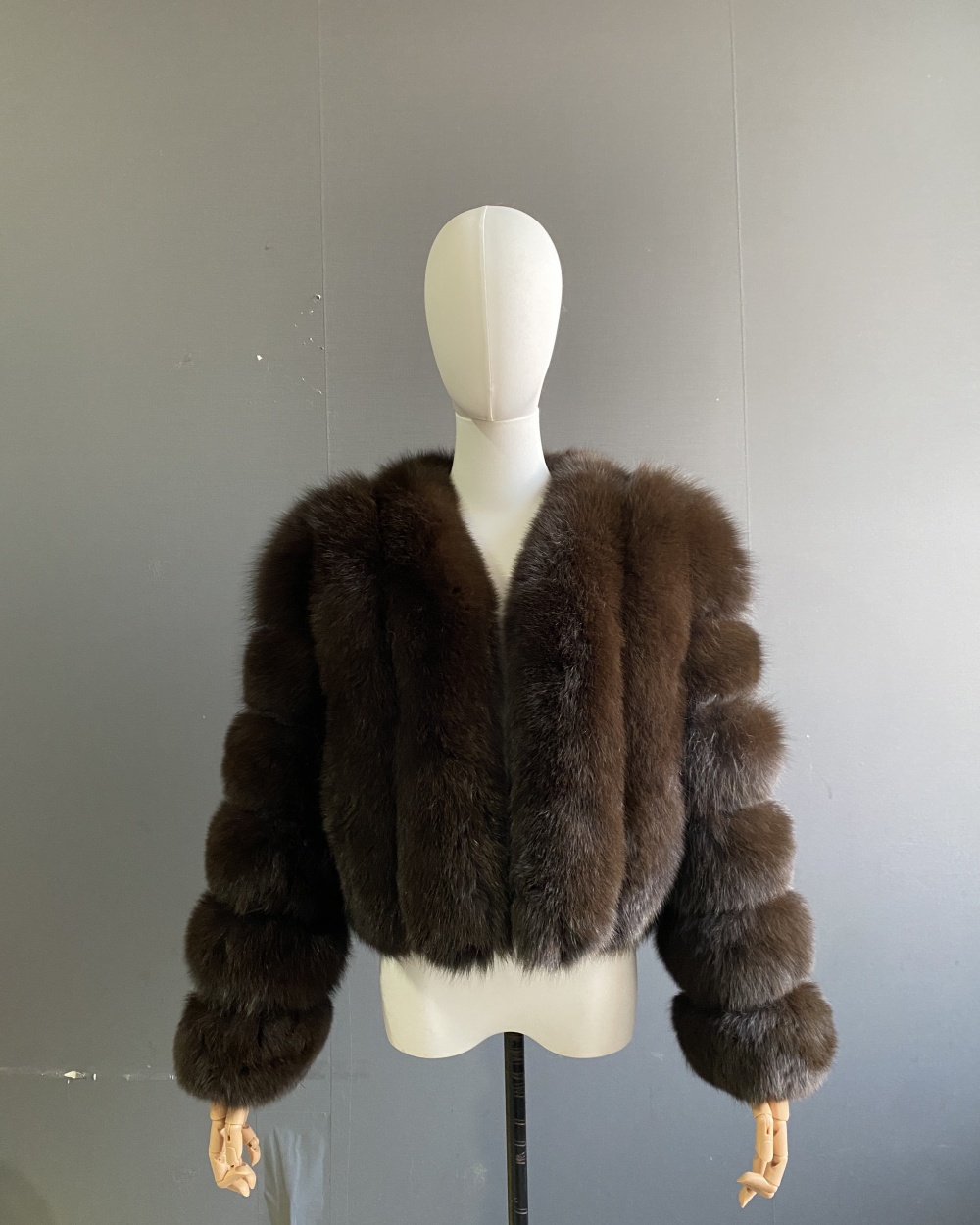 Fox fur vertical women's fur jacket jacket - WGLUVF