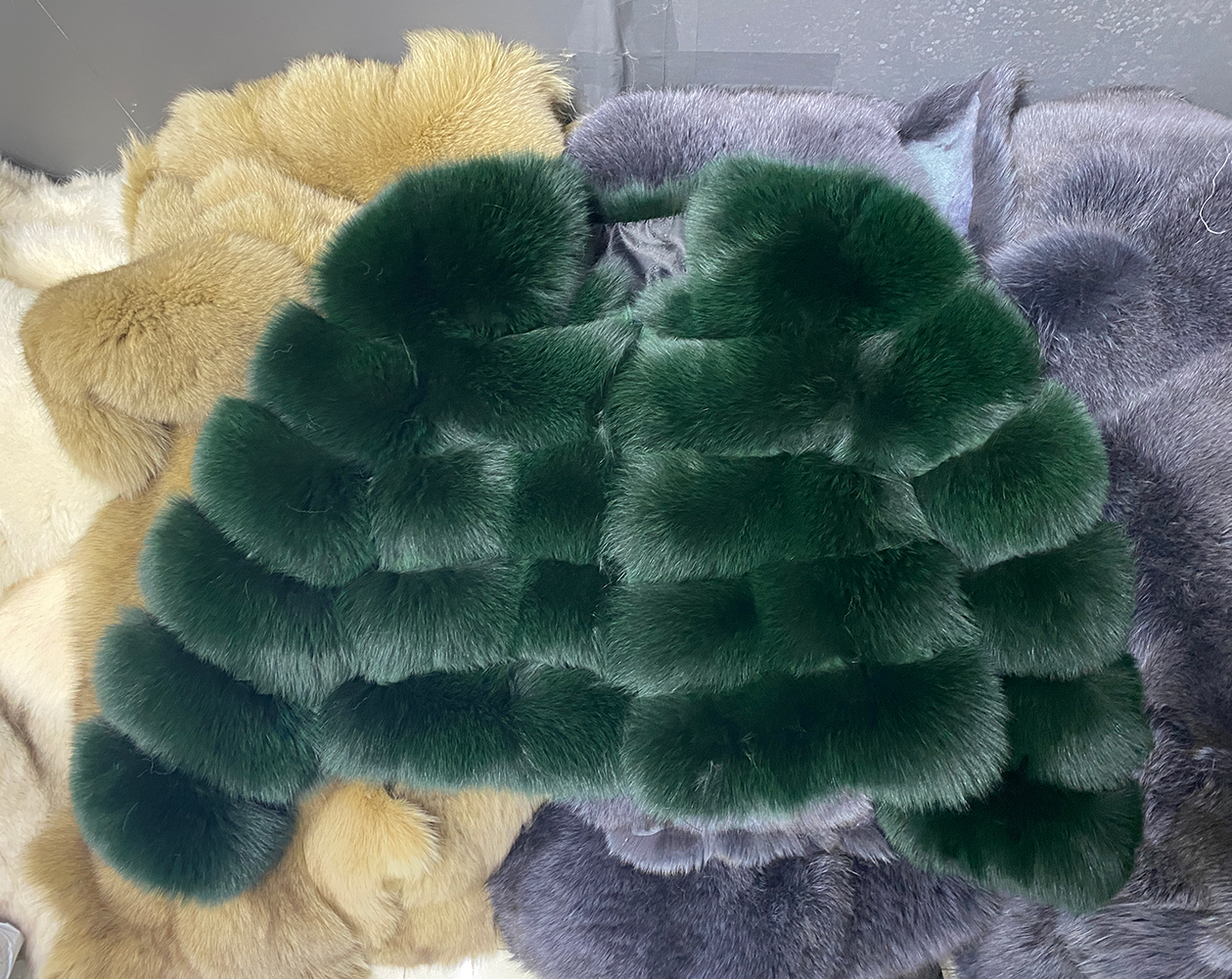 Classic fox fur short long sleeved jacket Add long sleeves - WGLUVF