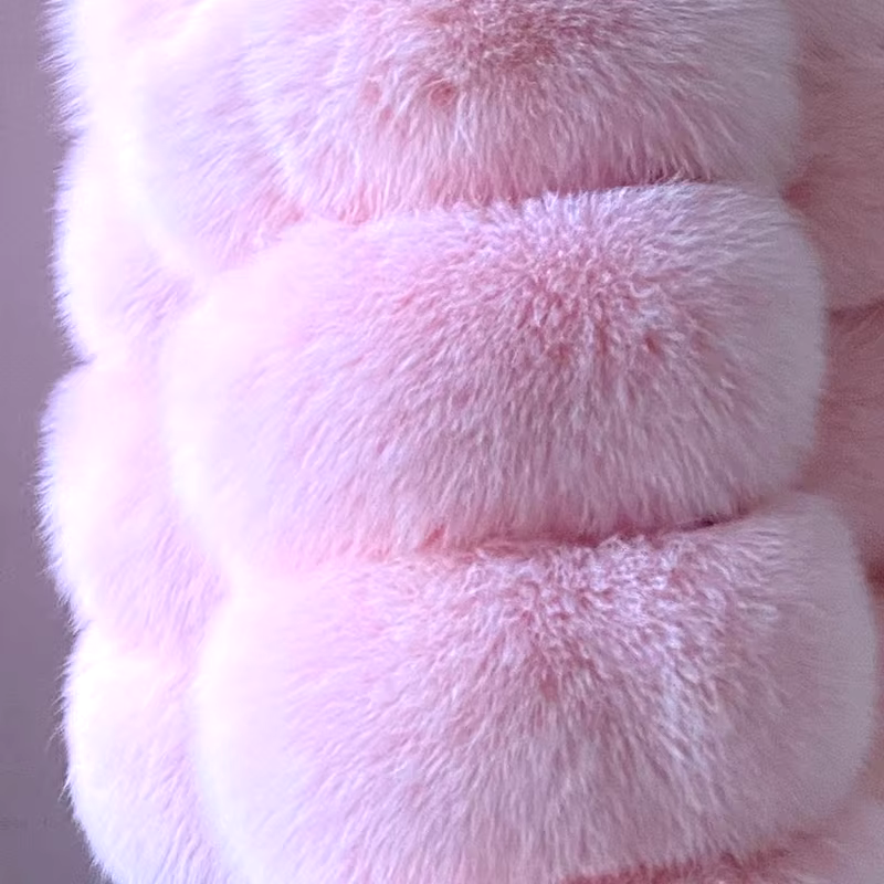 Large size ladies winter fox fur jacket long sleeve winter jacket ladies real fox fur coat leather jacket - WGLUVF