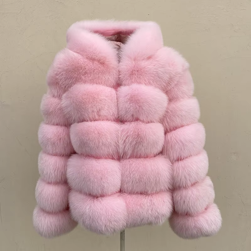 Fashion Winter Real Fox Fur Jacket Hat Oversized Hood Fur Fox Jacket Home Casual High Street Popular - WGLUVF