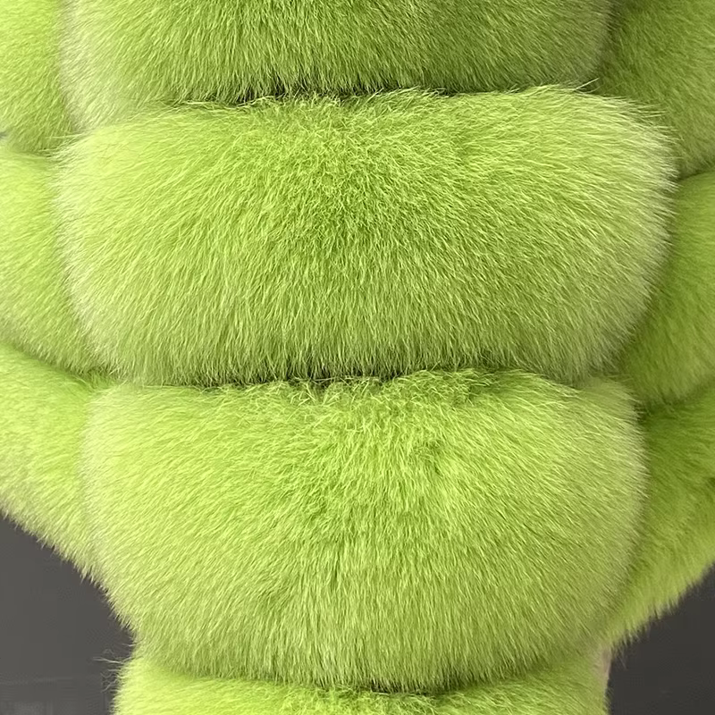 Winter women's Jacket Real Fox fur coat Stand Collar high street Coat real Fox Fur jackets women's coats in promotion WGLUVF FUR - WGLUVF