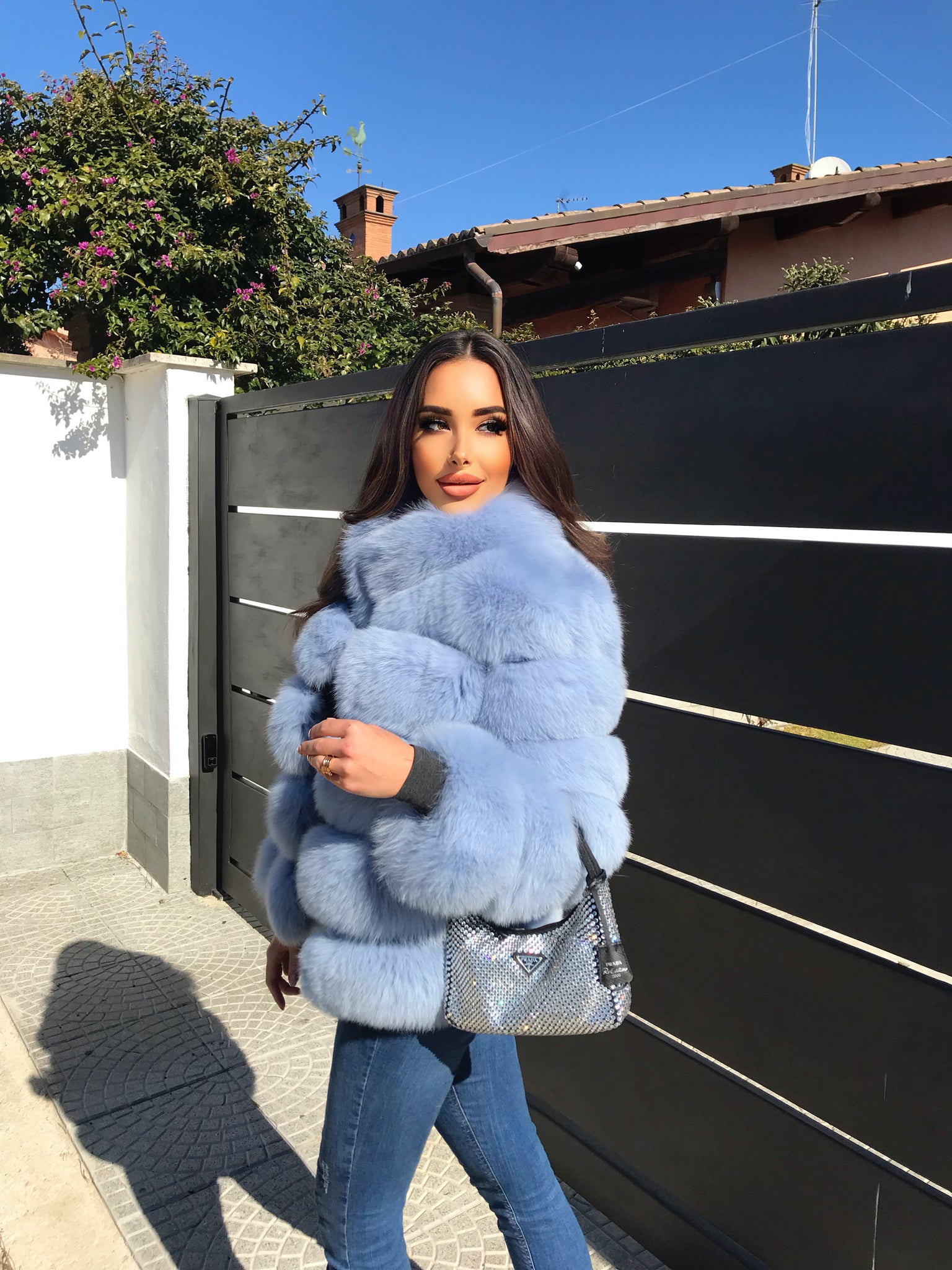 Winter women's jacket real fox fur coat stand collar coat real fox fur WGLUVF fur - WGLUVF