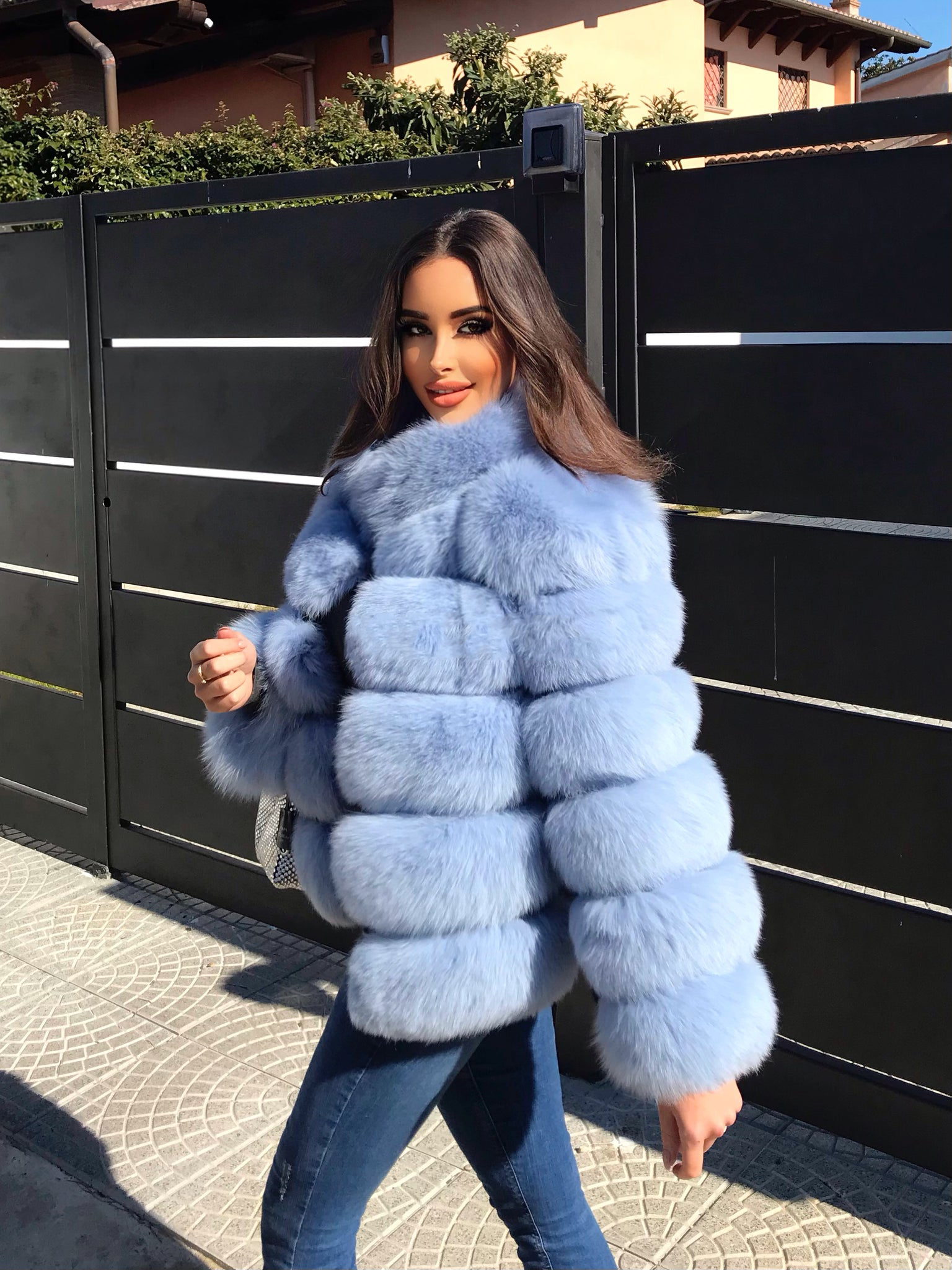 Winter women's jacket real fox fur coat stand collar coat real fox fur WGLUVF fur - WGLUVF