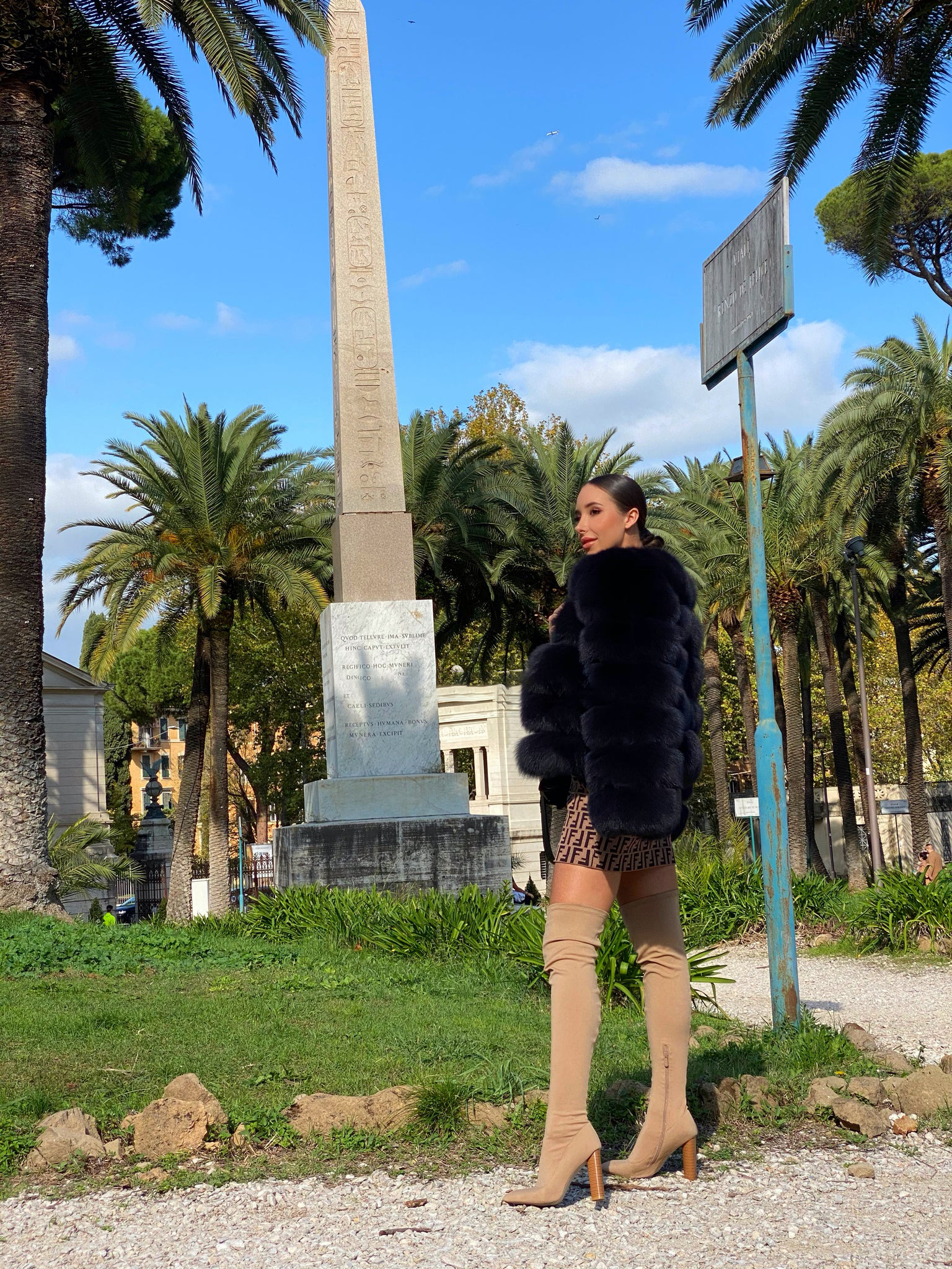 Classic fox fur short long sleeved jacket Add long sleeves - WGLUVF