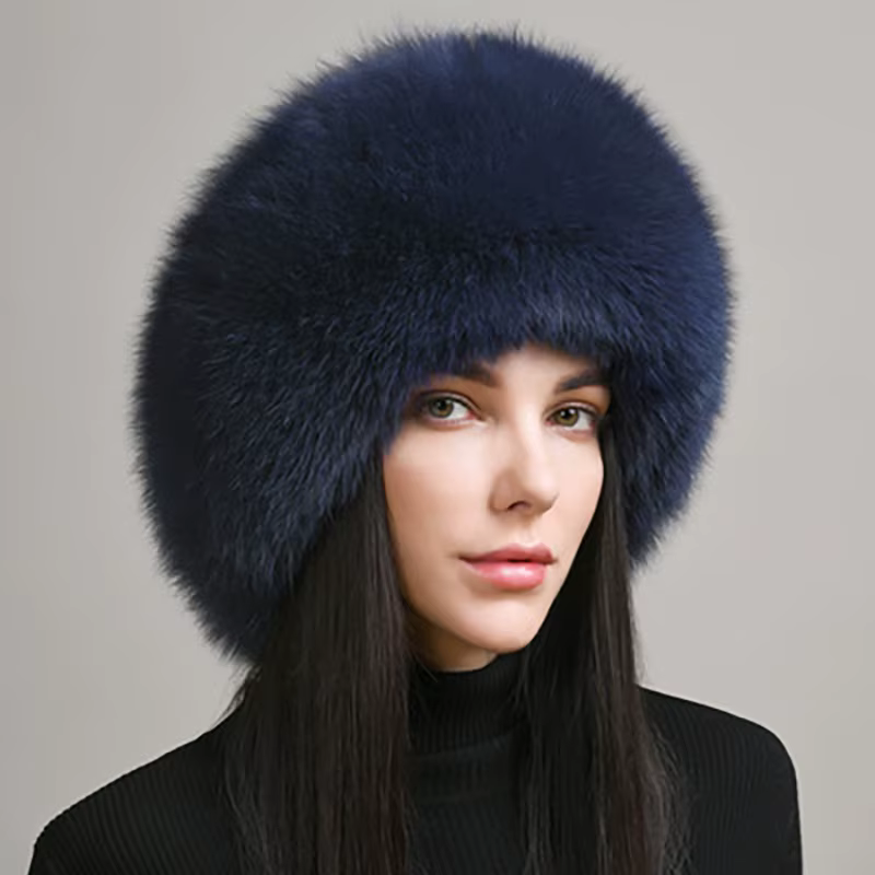 Fox Skin Female Bombing Hat - WGLUVF