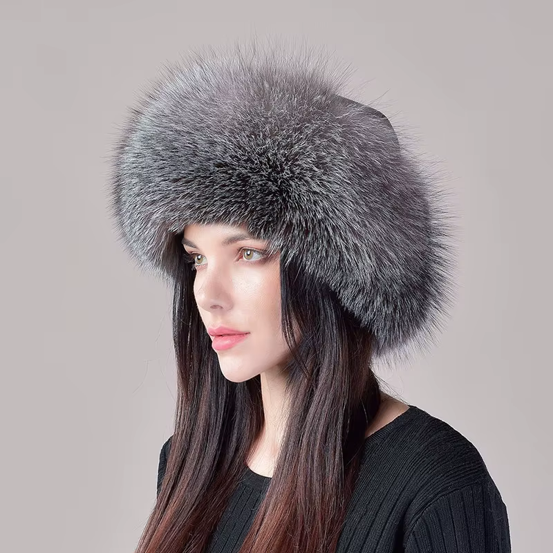Fox Skin Female Bombing Hat - WGLUVF