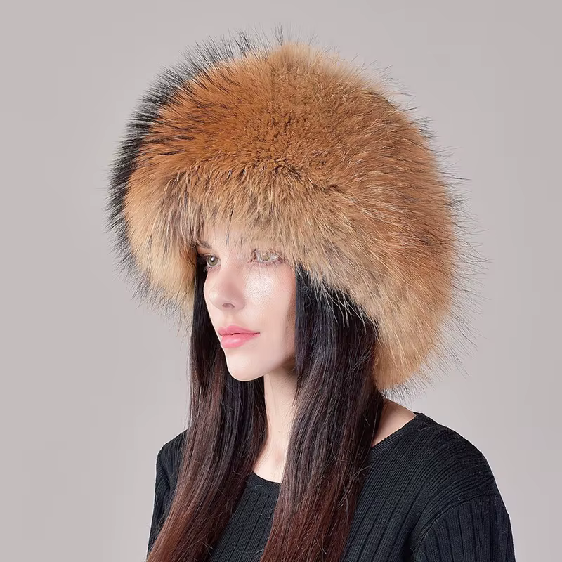 Fox Skin Female Bombing Hat - WGLUVF
