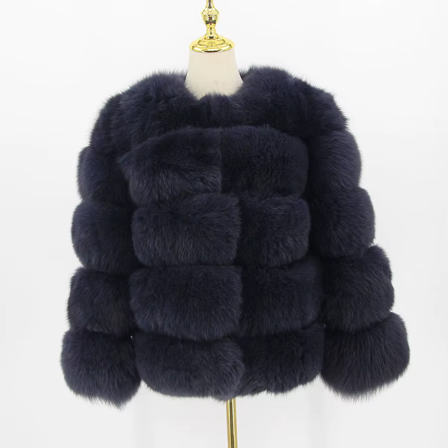 Classic fox fur jacket Fur coats - WGLUVF