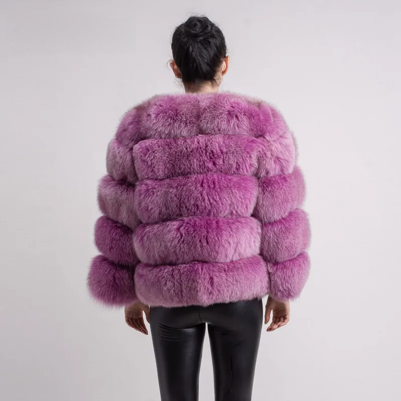 Classic fox fur jacket Fur coats - WGLUVF
