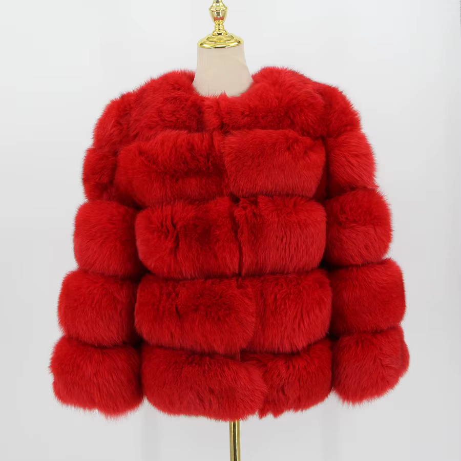 Classic fox fur jacket Fur coats - WGLUVF