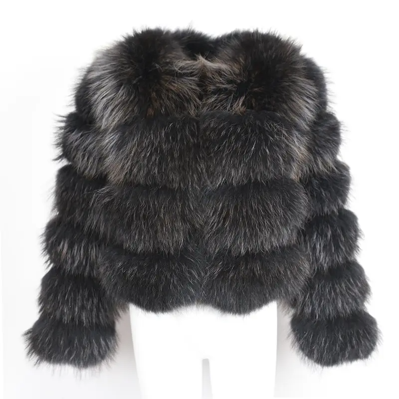 Short Raccoon Fur Women's Warm Jacket - WGLUVF