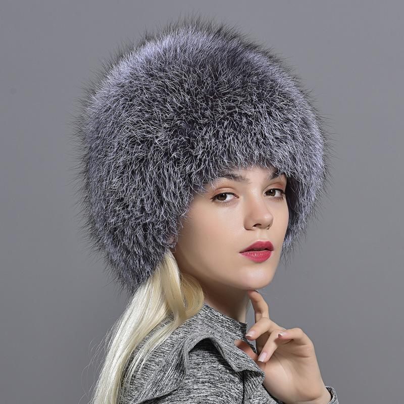Real Fox Fur Winter Hat - WGLUVF