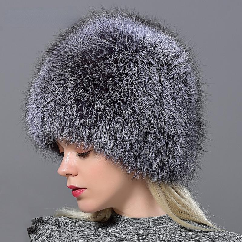 Real Fox Fur Winter Hat - WGLUVF
