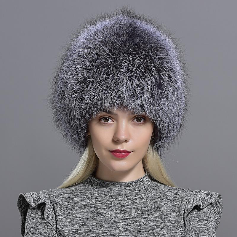 Real Fox Fur Winter Hat - WGLUVF