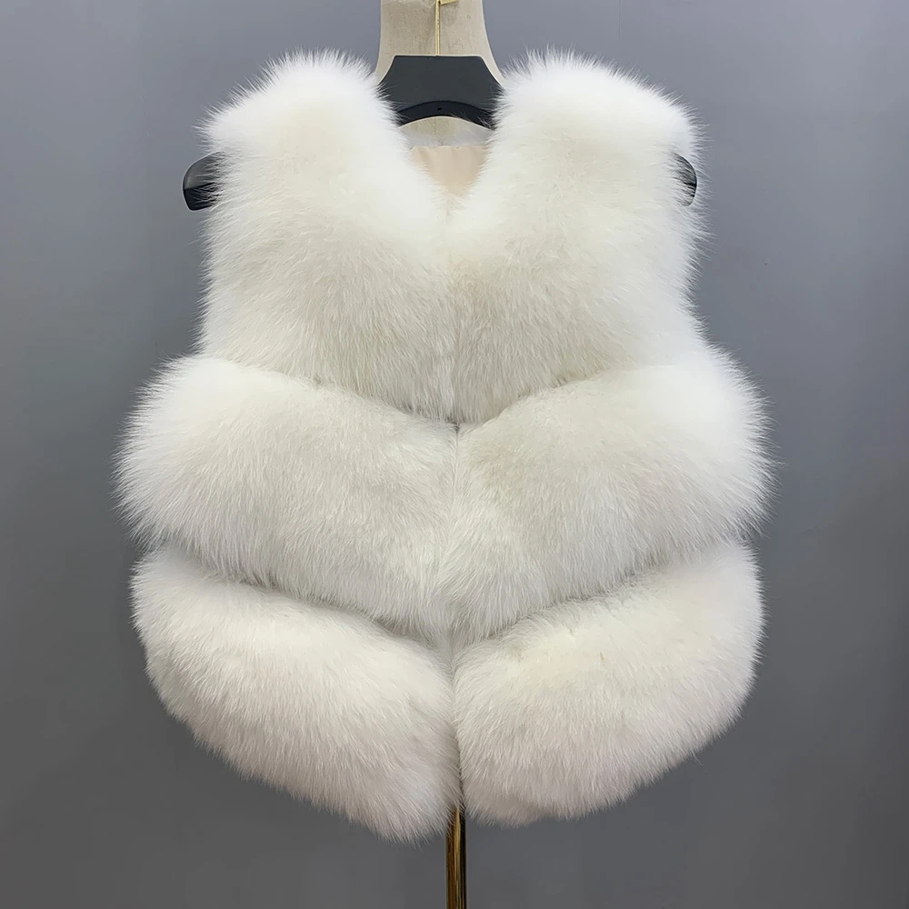 Short Real Fashion Lady Natural Fox Fur WG-STVT58-45 - WGLUVF