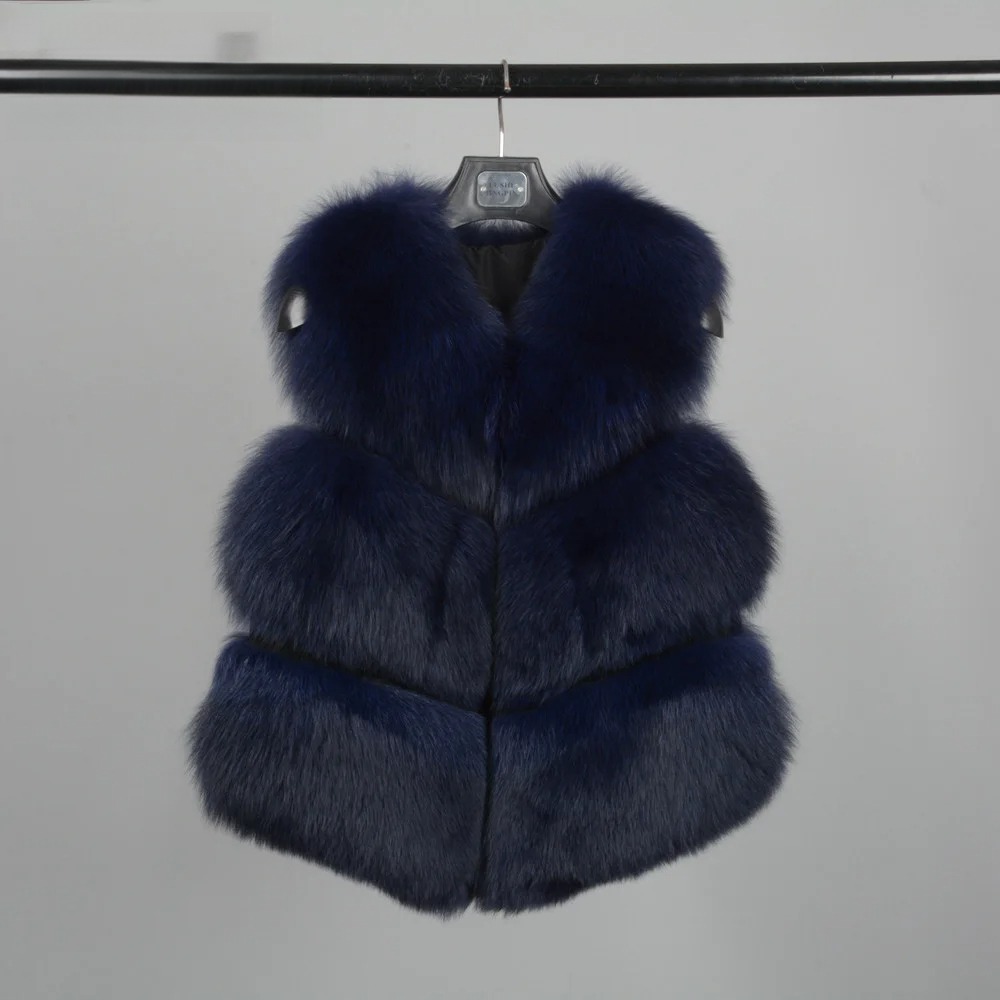 Short Real Fashion Lady Natural Fox Fur WG-STVT58-45 - WGLUVF