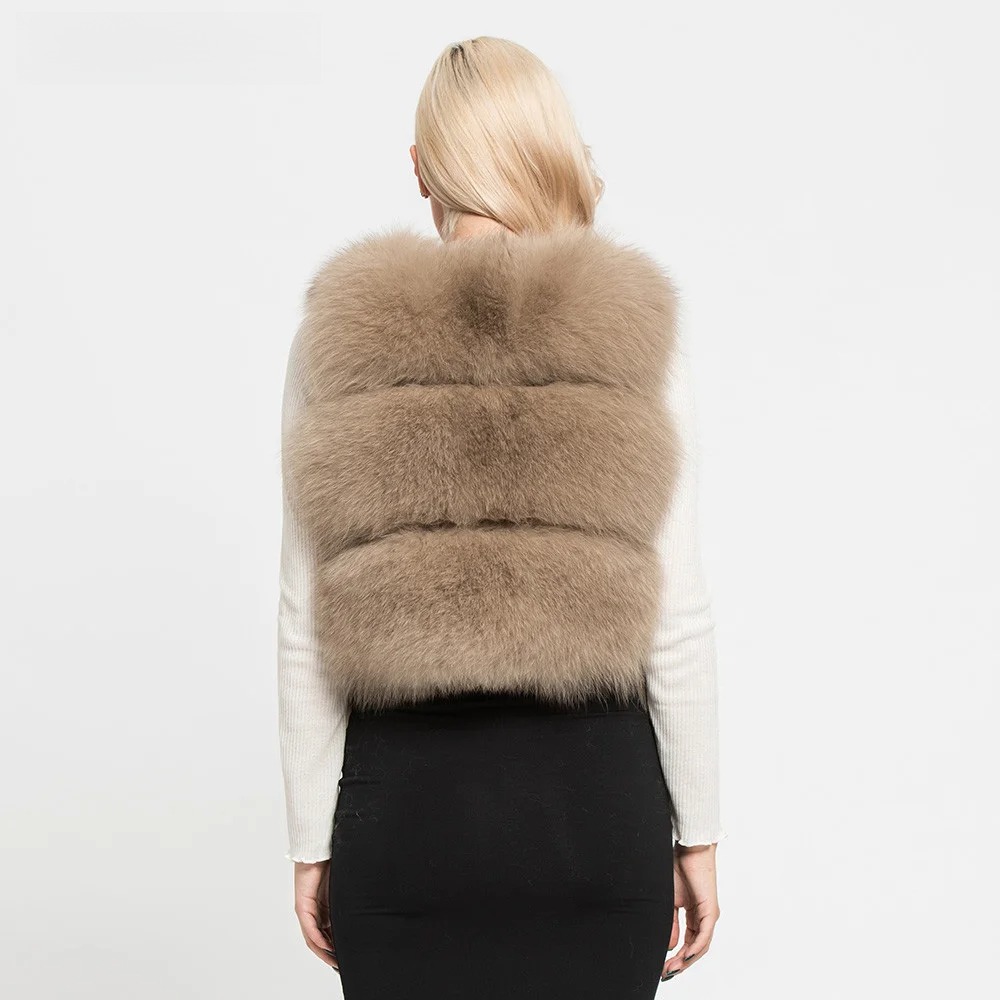 Short Real Fashion Lady Natural Fox Fur WG-STVT58-45 - WGLUVF