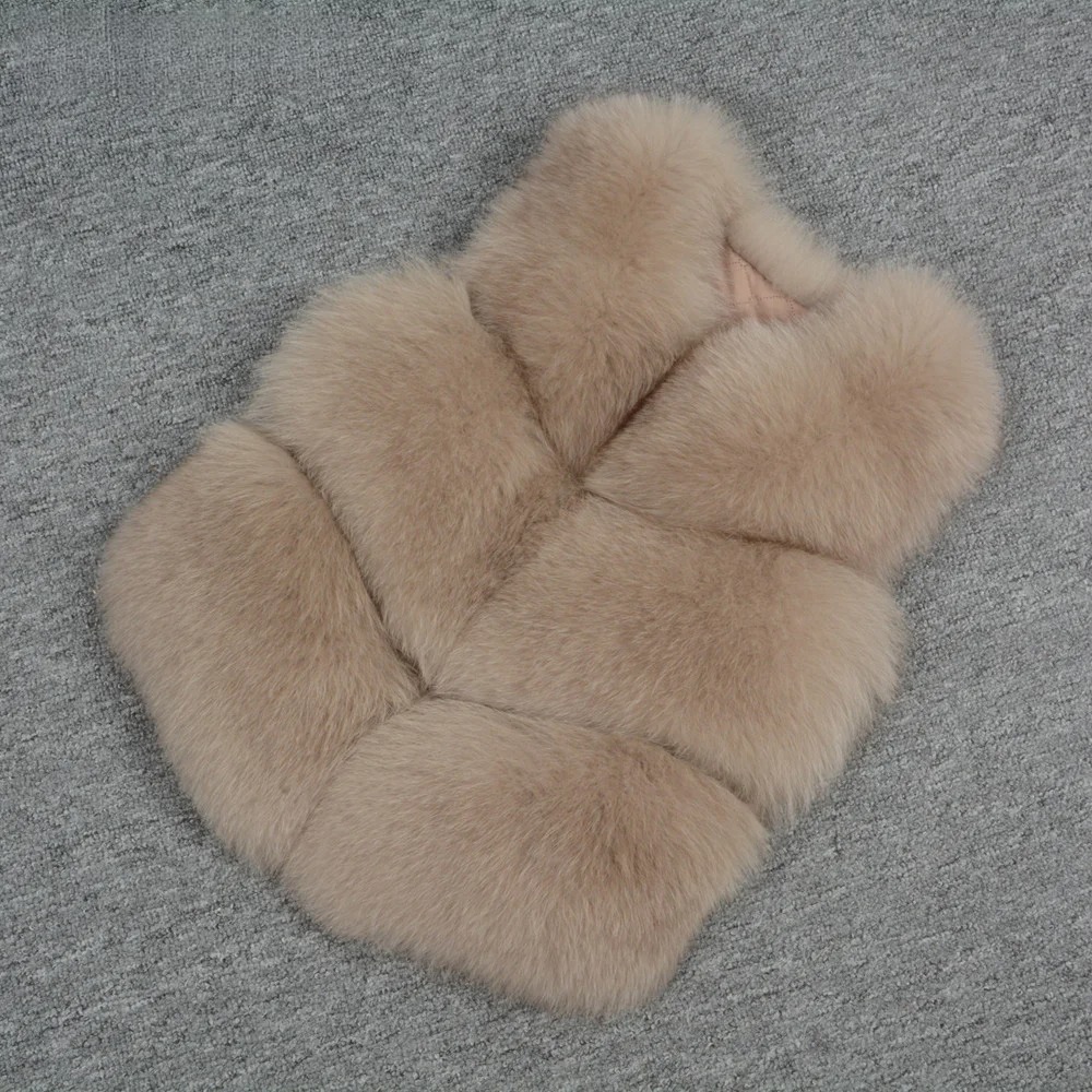 Short Real Fashion Lady Natural Fox Fur WG-STVT58-45 - WGLUVF