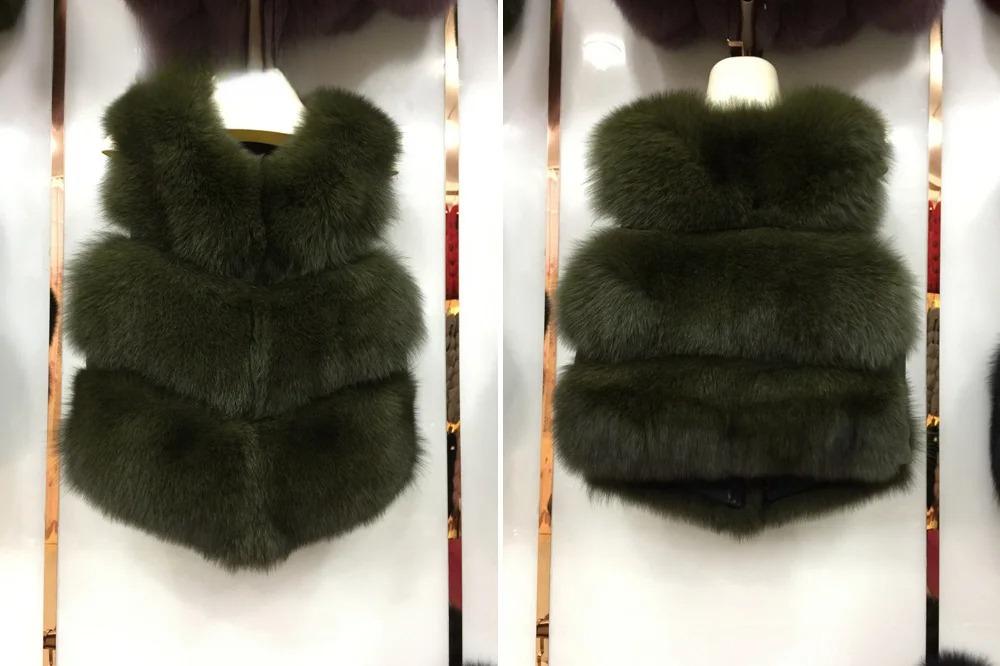 Short Real Fashion Lady Natural Fox Fur WG-STVT58-45 - WGLUVF