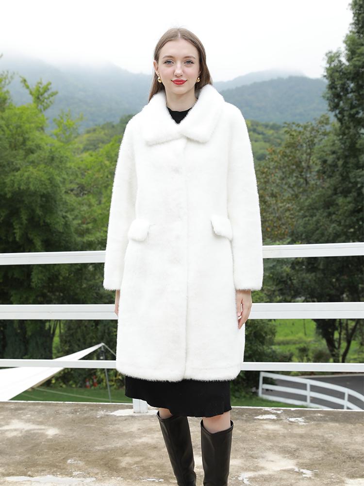 Mink velvet synthetic fur women's coat - WGLUVF