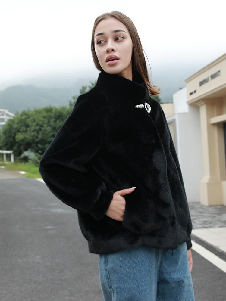 Faux Fur  mink fur short jacket - WGLUVF