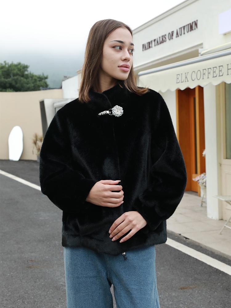 Faux Fur  mink fur short jacket - WGLUVF