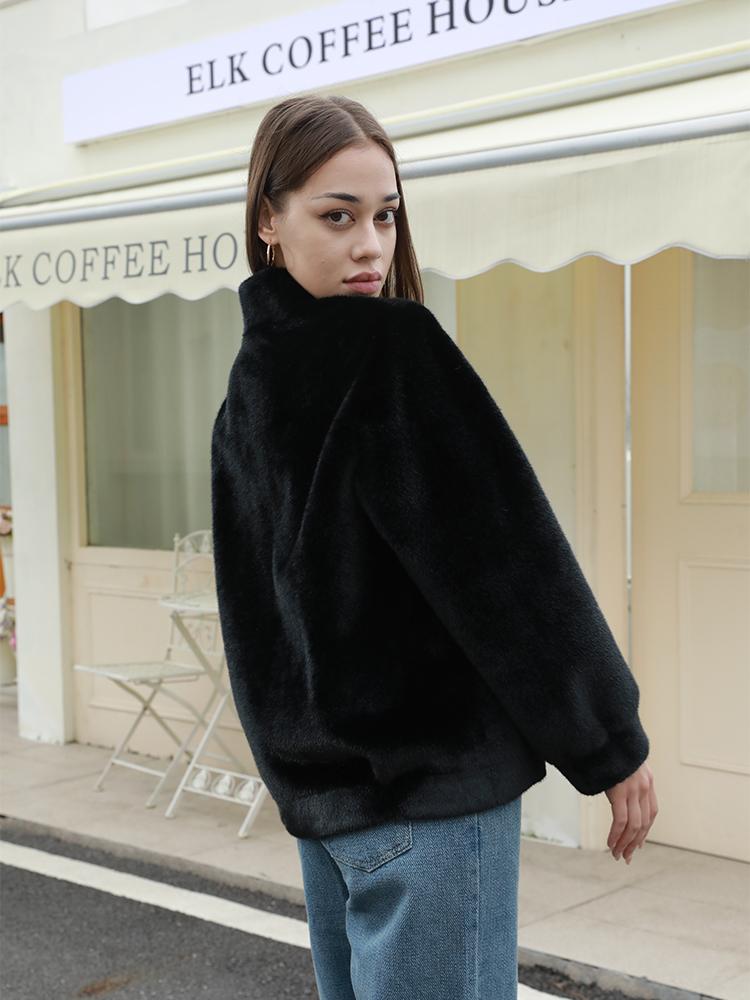 Faux Fur  mink fur short jacket - WGLUVF