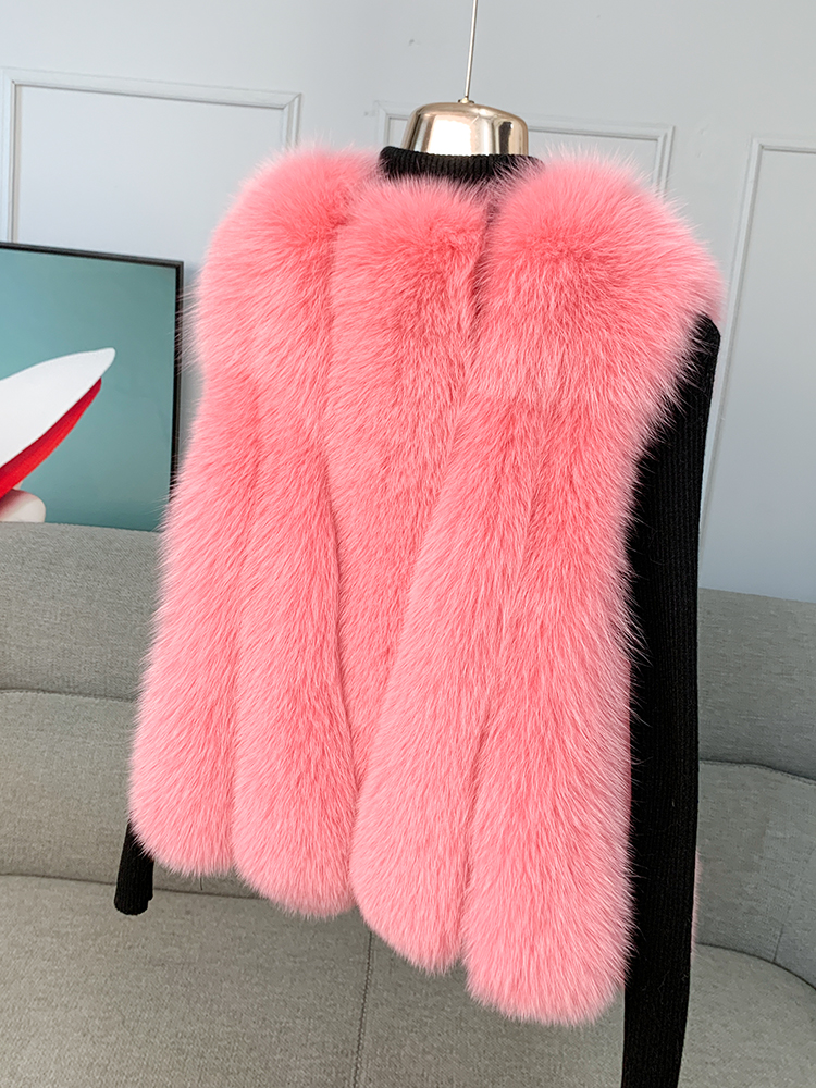 Princess Series - Short Butterfly Princess Fox Fur Vest - WGLUVF