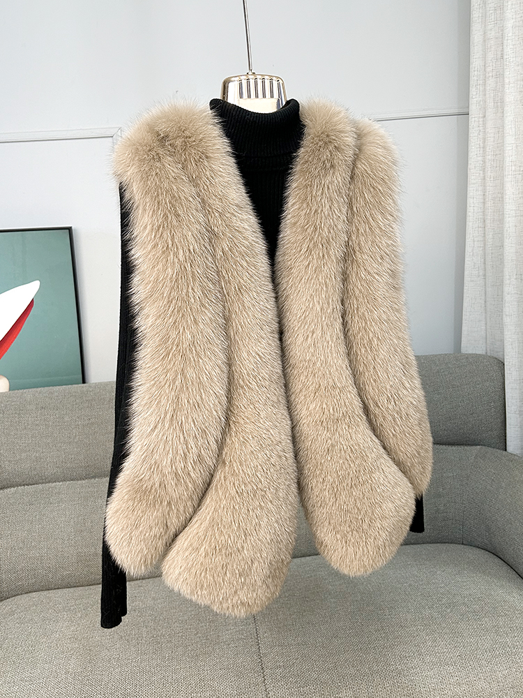 Princess Series - Short Butterfly Princess Fox Fur Vest - WGLUVF