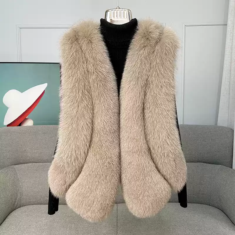 Princess Series - Short Butterfly Princess Fox Fur Vest - WGLUVF