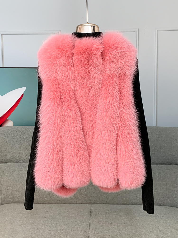 Princess Series - Short Butterfly Princess Fox Fur Vest - WGLUVF
