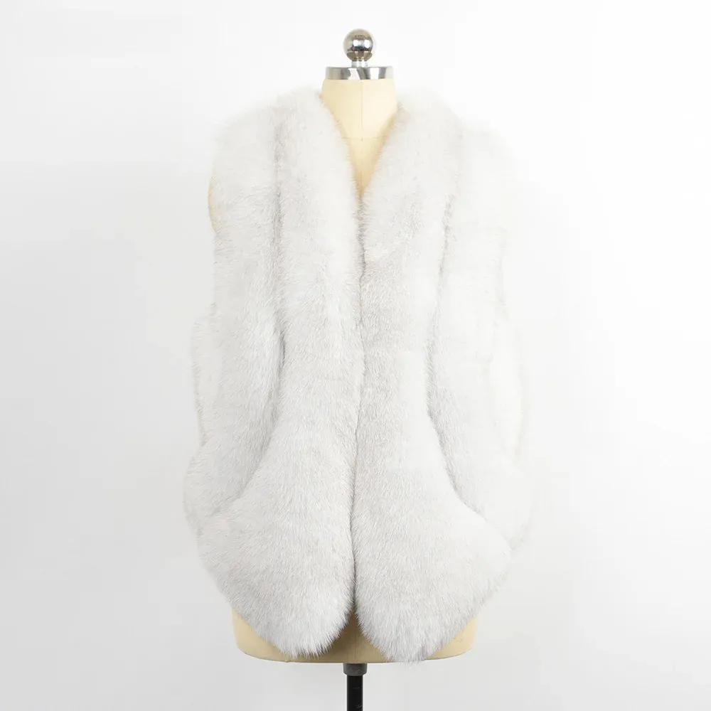 Princess Series - Short Butterfly Princess Fox Fur Vest - WGLUVF