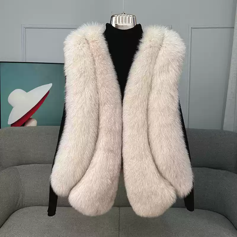 Princess Series - Short Butterfly Princess Fox Fur Vest - WGLUVF