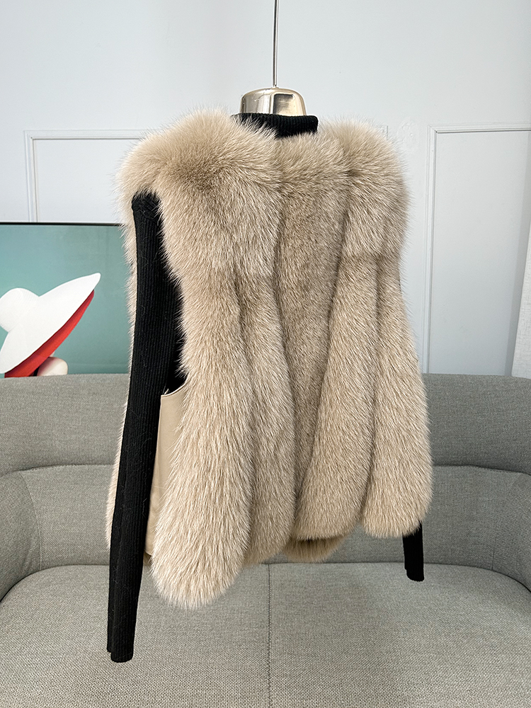 Princess Series - Short Butterfly Princess Fox Fur Vest - WGLUVF