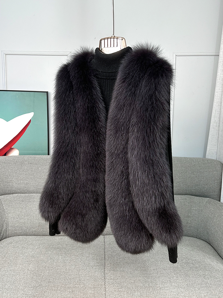 Princess Series - Short Butterfly Princess Fox Fur Vest - WGLUVF